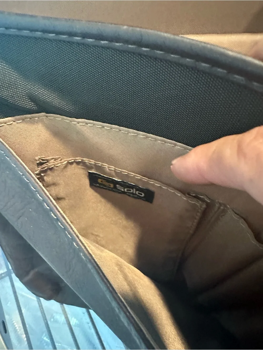 solo Dark Brown Leather Briefcase Messenger Bag